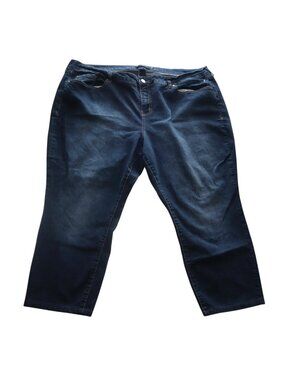 #912 Torrid Womens Plus Size 26S Blue Denim Jeans Straight Leg Stretch